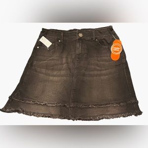 Girls Black Jean Skirt